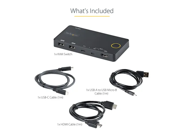 2-Poorts Hybride USB-A + HDMI & USB-C KVM Switch