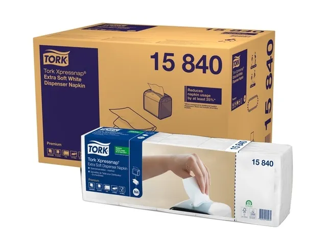Servet Tork 15840 N4 Xpressnap Premium 1/4 vouw 2-laags 213x330mm 500