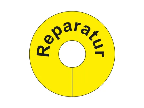 signaalring,v. gaasbox,“Reparatie”,v. opsteken,PVC,geel
