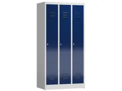 garderobekast 1800x870x500mm 3vak klink sokkel romp RAL7035 RAL5010