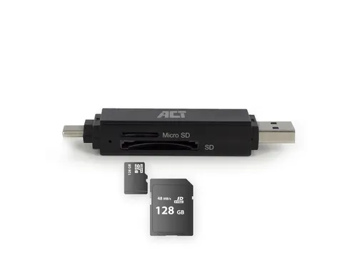 Kaartlezer ACT USB-C/USB-A 3.0