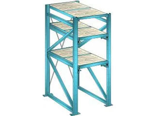uittrekstelling voor zware lasten,HxBxD 2000x890x1260mm,vaklast 800kg - 1