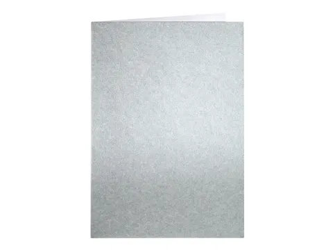 Correspondentiekaart Papicolor dubbel 105x148mm metallic zilver pak 6