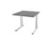 In hoogte verstelbaar bureau,HxBxD 720-840x800x800mm,MS-donkergrijs