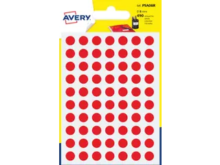 PSA08R ronde markeringsetiketten diameter 8 mm rood - 1