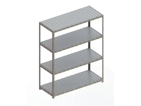 Breedvakstelling 2470x2000x800mm Vaklast 500kg 4 Stalen Legborden