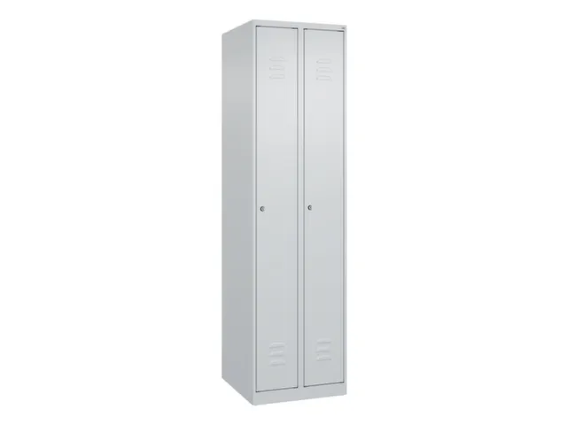 locker,HxBxD 1850x500x500mm,2vak,vak B 250mm,cil.-slot,staand op vloer