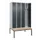 locker met bank,voor scheiding van kleding,HxBxD 2120x1200x815mm,4vak
