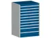 ladekast HxBxD 1200x800x750mm 10laden RAL7035 front RAL5010