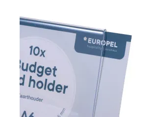 Kaarthouder Budget L-Standaard A6 1,5mm Liggend Acryl set 10 stuks - 3