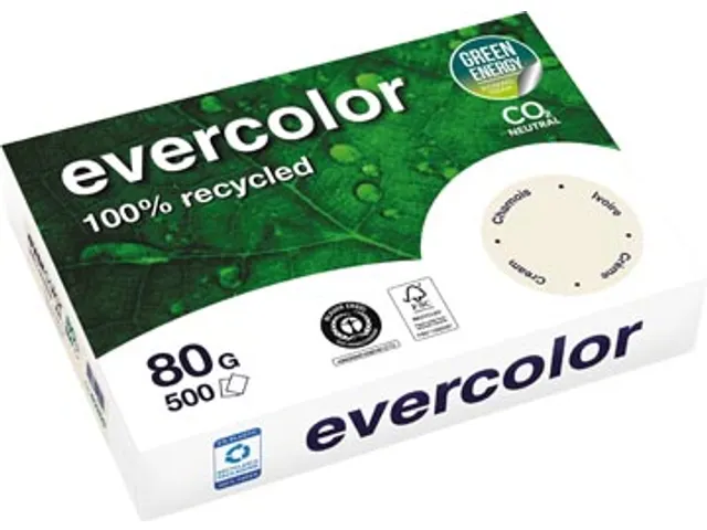 Evercolor gekleurd Gerecycleerd Papier A4 Ivoor