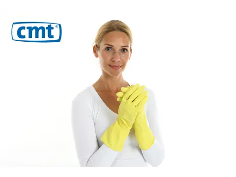 CMT Huidhoudhandschoenen Food Approved Geel Maat XL
