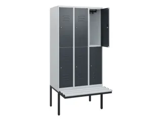 Dubbeldekse dekenkist,HxBxD 1950x900x815mm,3x2vak.,vak B 300mm - 2