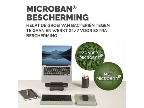 Muismat met polssteun Fellowes Breyta saliegroen 20x24cm