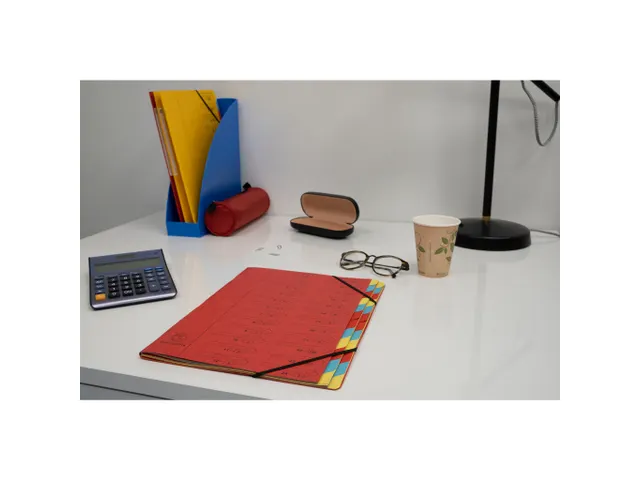 Sorteermap elastoslu iting 24 vak rood