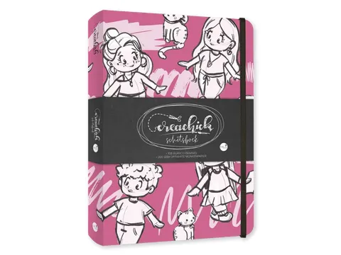 Schetsboek CreaChick Raspberry 108 pagina's 200 gram
