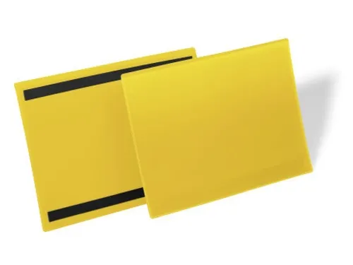 Magnetische documenthouder A4 liggend Geel