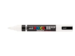 Paintmarker Uni POSCA PC-5BR brushpunt M wit - 2
