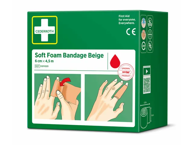 Bandage Cederroth Soft Foam beige 6cmx4.5m