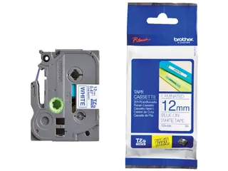 Labeltape Brother P-touch TZe-233 standaard 12mm blauw op wit - 1