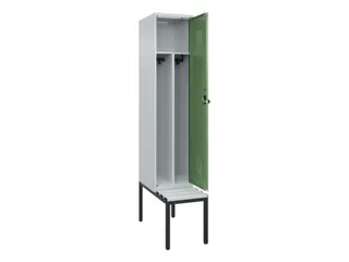 locker met bank,voor scheiding van kleding,HxBxD 2120x400x815mm,1vak - 1