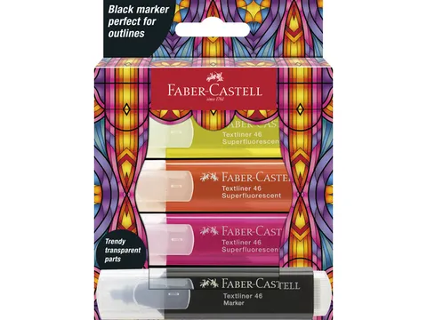 Faber-Castell markeerstift Glassy set á 4 markers