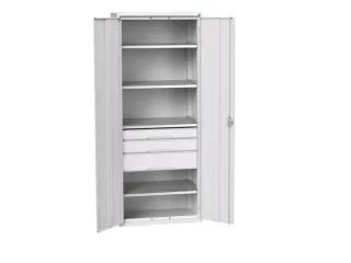 universele kast,HxBxD 2000x800x550mm,4xStalen bodem,3lade(n) - 1