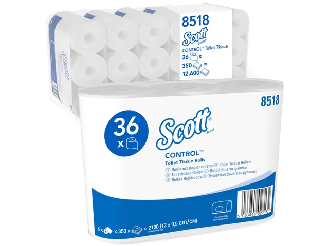 Toiletpapier Scott Control 3-laags 350vel wit 8518