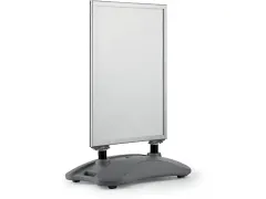 Durable stoepbord Heavy Base, uit aluminium, zilver, ft A1, met watert