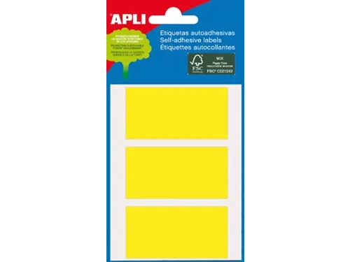 Apli Gekleurde Etiketten 34x67mm Geel