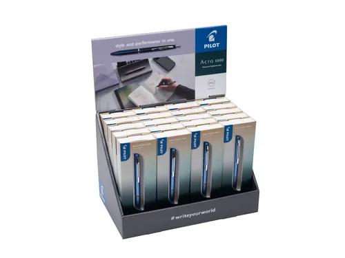 Balpen Pilot Acro 1000 medium assorti Display