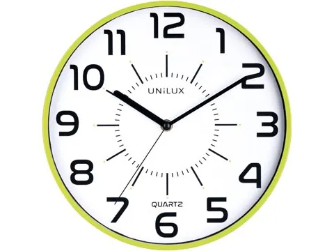 Unilux Pop Wandklok diameter 28cm Plastic Groen Cijferaanduiding