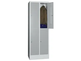 lockerkast,RAL 7035,HxBxD 1850x600x500mm,2x2vakken,vak B 300mm - 1