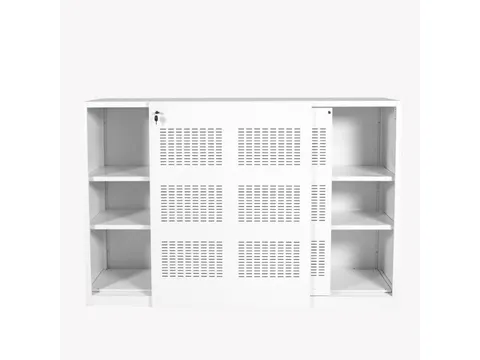 Schuifdeurkast Claudius N 160x120x45cm Wit Enkelzijdig