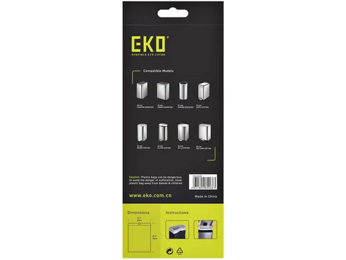 Afvalzak EKO MDPE type E met trekband 55x70cm 25-35 Liter wit