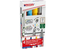 Edding 385 Flipchart effect marker Assorti 4 stuks