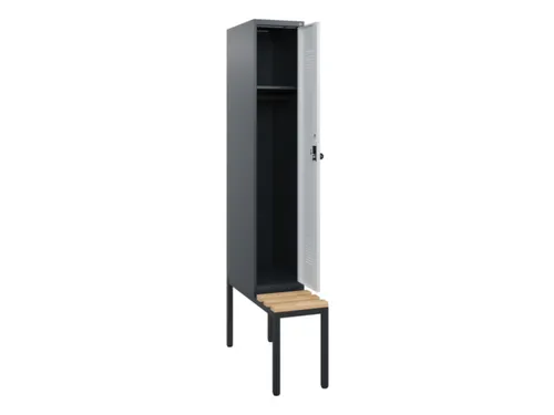 locker met bank,HxBxD 1950x300x815mm,1vak,vak B 300mm,draaigrendel