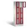 Lockerkast 1800x610x500mm 2x4 vakken Cilinderslot, Sokkel, RAL3003