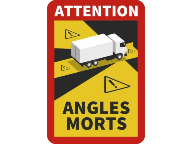 waarschuwingsbord,Attention Angles Morts vrachtwagen,folie