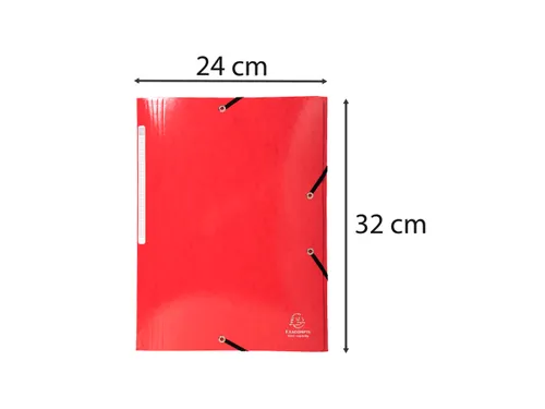 Elastomap A4 3 kleppen IDERAMA Maxi Capacity glanskarton rood