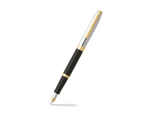 Vulpen SHEAFFER Sagaris E9475 M Glossy black chrome cap gold trims