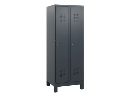 schoollocker,HxBxD 1630x600x500mm,2vak,vak B 300mm,cil.-slot,voeten
