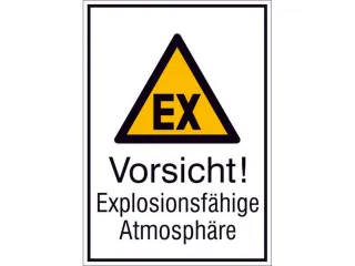waarschuwings-combibord,Pas op! Explosiegevaarlijke atmosfeer,hard PVC - 1