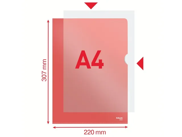 L-map Esselte Standaard A4 Pp Rood 0.11mm