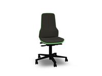 Neon 2 Werkplaatsstoel 9563 Wielen Pur Zwart Flexband Groen 450-620mm