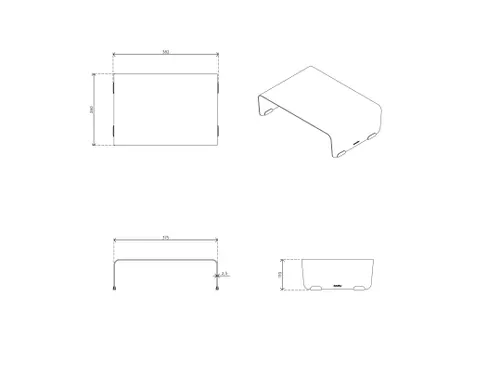 Dataflex Monitorverhoger Addit Bento Wit