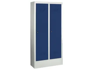 lockerkast v. kinderen,HxBxD 1300x530x300mm,2vak,RAL7035,front RAL5010 - 2