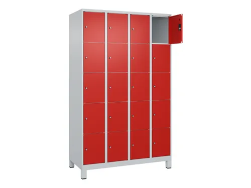 lockerkast,HxBxD 1950x1200x500mm,4x5vakken,vak B 300mm,cil.-slot