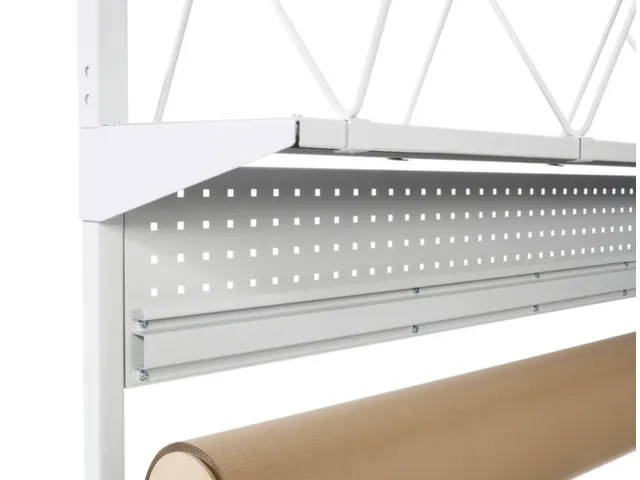 geperforeerde plaat,v. paktafel,HxB 255x1719mm,m. vakkenprofiel