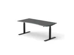 Elektrisch ihv bureau,HxBxD 650-1310x1800x900/800mm,blad donkergrijs